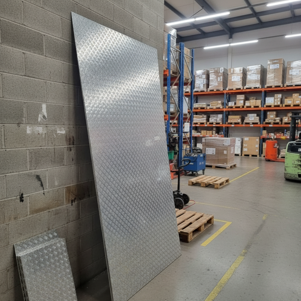 Chequered Aluminium - Full Sheets 8'x4' and 2m x 1m