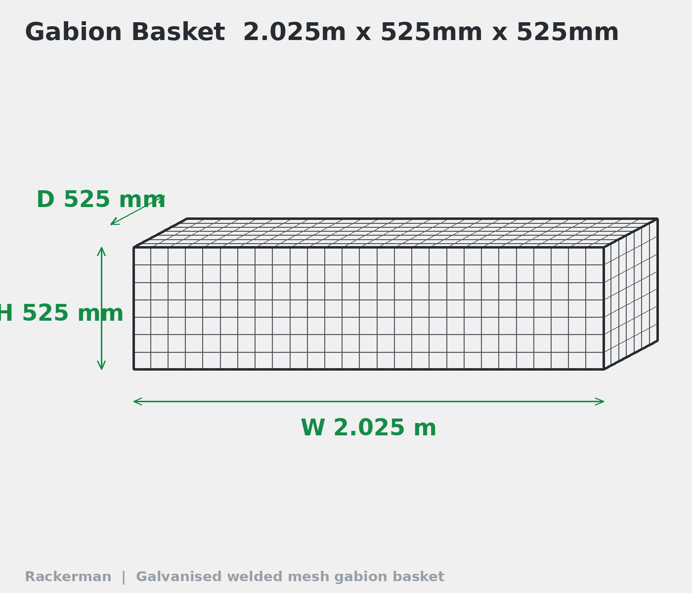 GALFAN Gabion Baskets – Heavy-Duty 8 Gauge (4mm) Stone Cages