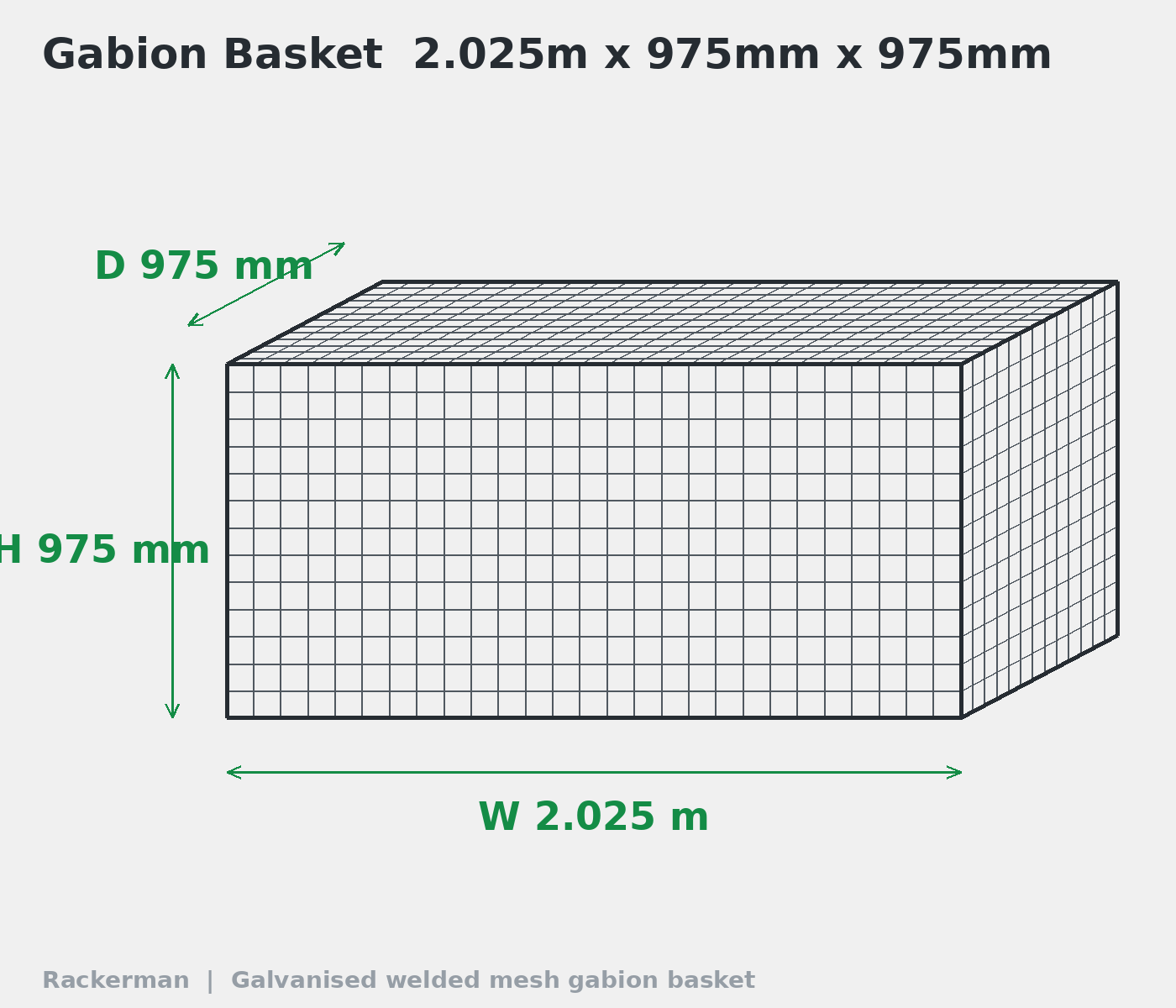 GALFAN Gabion Baskets – Heavy-Duty 8 Gauge (4mm) Stone Cages