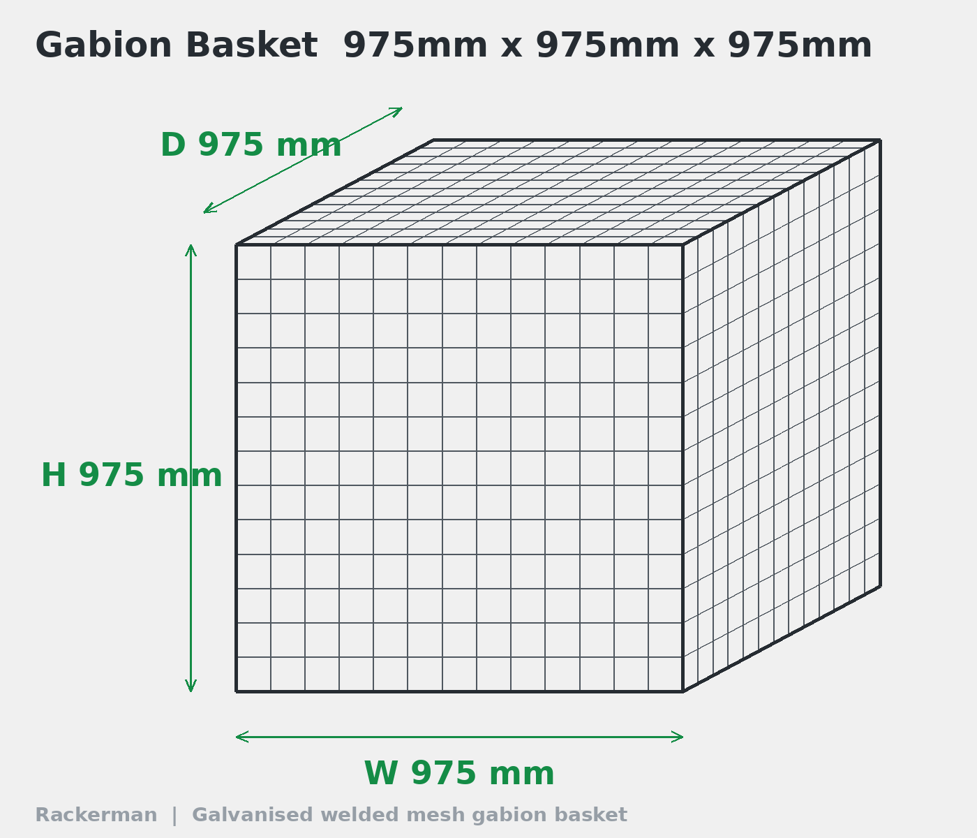 GALFAN Gabion Baskets – Heavy-Duty 8 Gauge (4mm) Stone Cages
