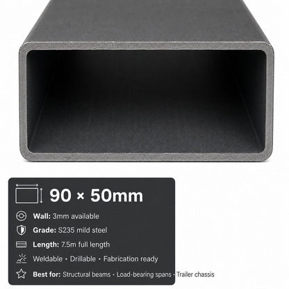 Mild Steel Rectangular Hollow Section 7.5m – S235 RHS