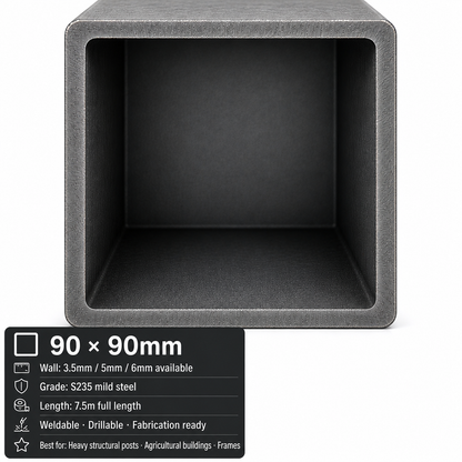 Mild Steel Box Section 7.5m – S235 Square Hollow Section