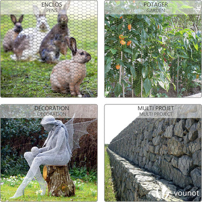 Galvanised Chicken Wire Mesh Roll – Hexagonal Fencing