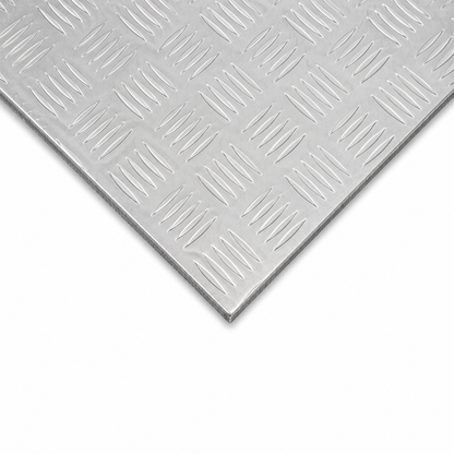 Aluminium chequer plate 2m x 1m (2000 x 1000mm) - 5754 five-bar tread plate, 1.5mm to 6mm