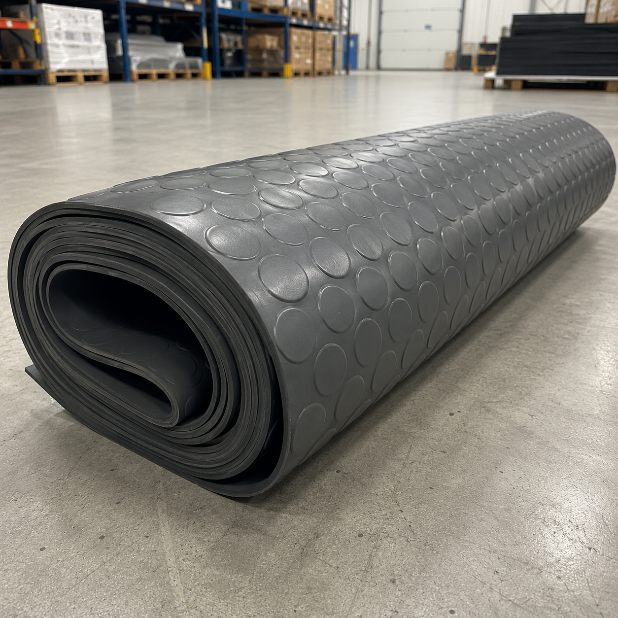 Coin PVC garage flooring installed in workshop