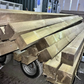 Green Treated Square Top Wooden Fence Post
