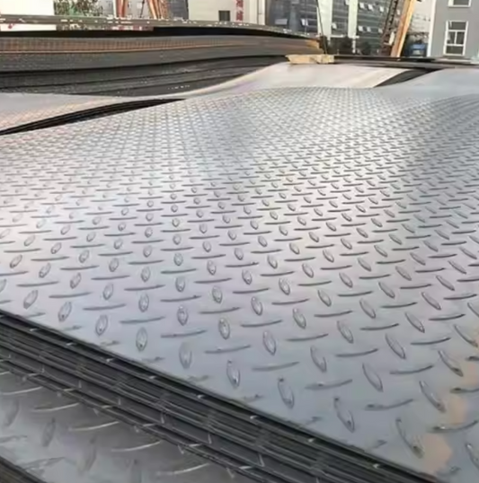 Image 2: S275 mild steel durbar checker plate sheet — 2m x 1m anti-slip floor plate for industrial use
