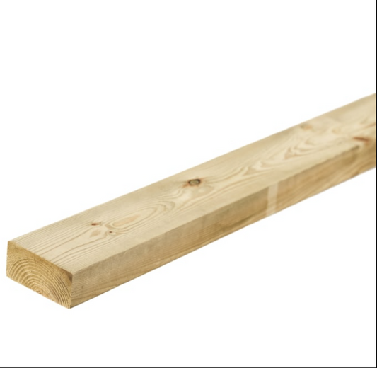 Sawn treated timber 4x2 (47 x 100mm) - C24 pressure-treated softwood carcassing