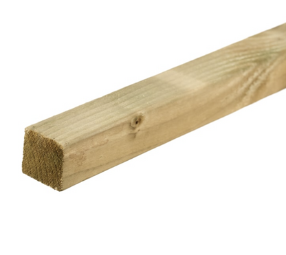 Sawn treated timber 2x2 (47 x 50mm) - C16 pressure-treated softwood carcassing