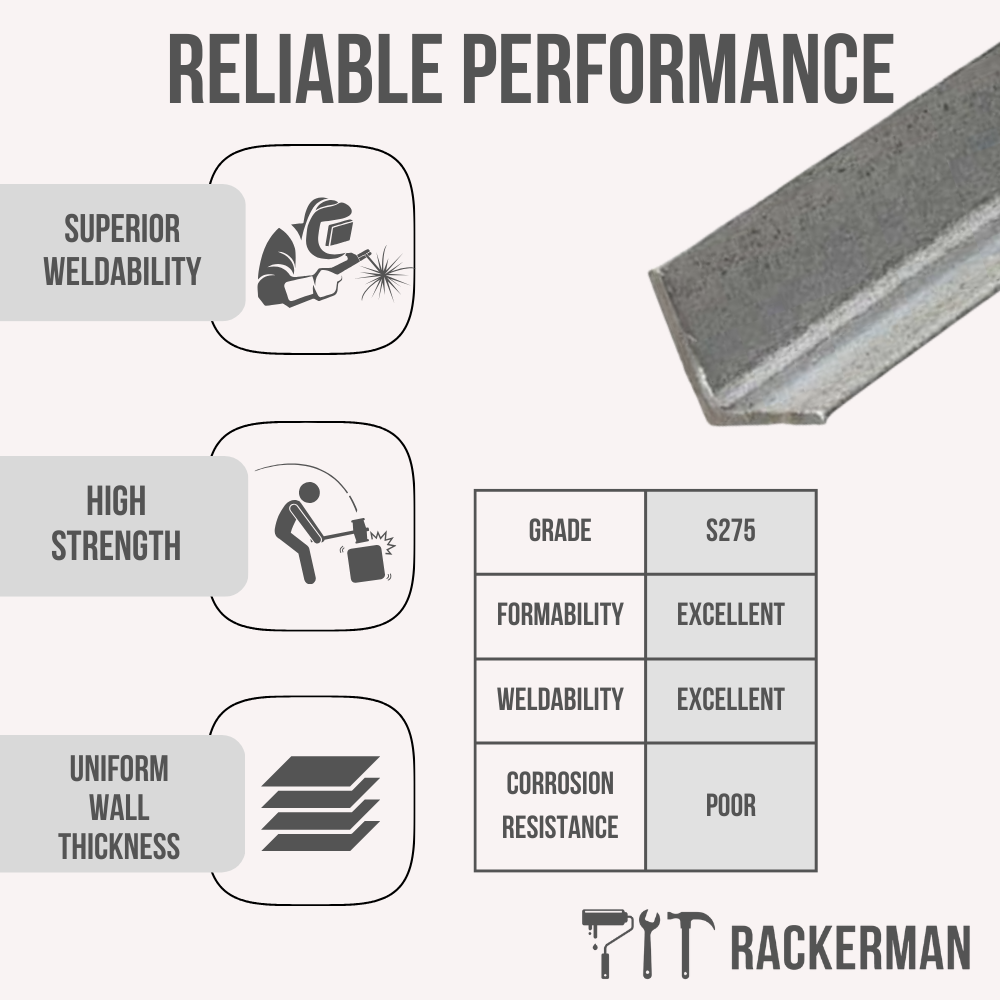 S275 Mild Steel Angles - 6m lengths