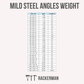S275 Mild Steel Angles - 6m lengths