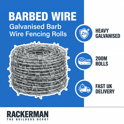 Barbed Wire — Galvanised Barb Wire Fencing Rolls - Rackerman