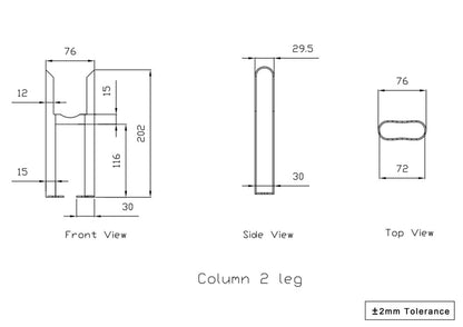 Cast Iron Radiator Legs White Black Anthracite - Rackerman