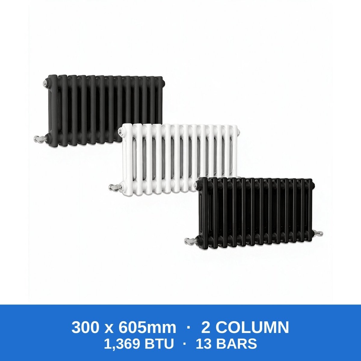 Column Radiators – Cast Iron Style 2, 3 & 4 Column Radiators in Anthracite, Black & White, Vertical & Horizontal - Rackerman