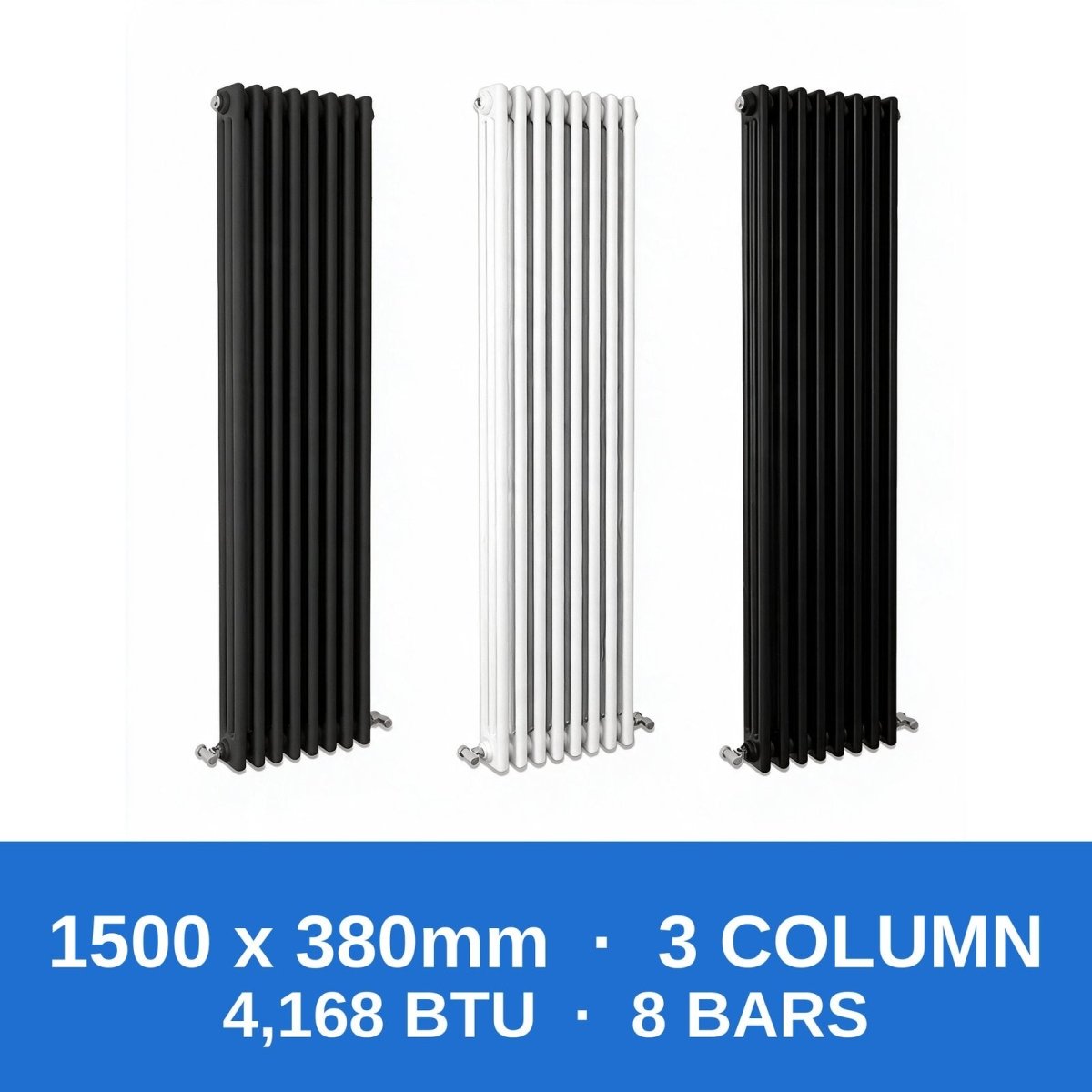 Column Radiators – Cast Iron Style 2, 3 & 4 Column Radiators in Anthracite, Black & White, Vertical & Horizontal - Rackerman