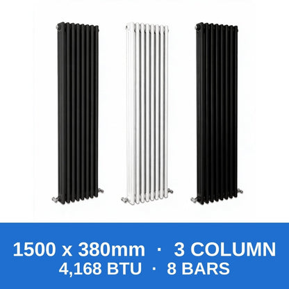 Column Radiators – Cast Iron Style 2, 3 & 4 Column Radiators in Anthracite, Black & White, Vertical & Horizontal - Rackerman
