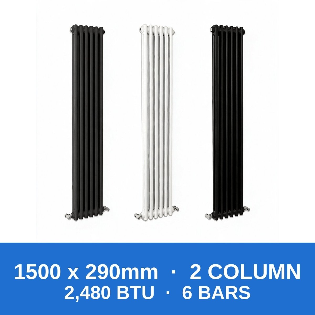 Column Radiators – Cast Iron Style 2, 3 & 4 Column Radiators in Anthracite, Black & White, Vertical & Horizontal - Rackerman