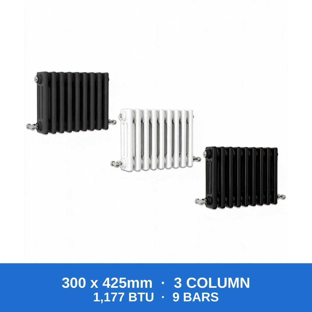 Column Radiators – Cast Iron Style 2, 3 & 4 Column Radiators in Anthracite, Black & White, Vertical & Horizontal - Rackerman