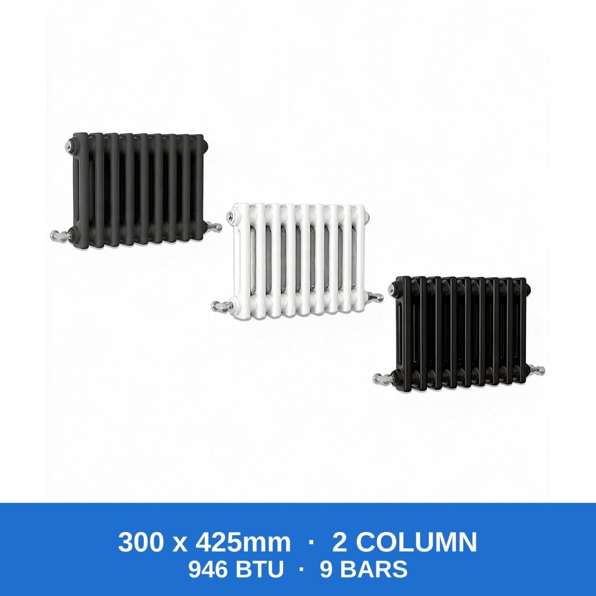 Column Radiators – Cast Iron Style 2, 3 & 4 Column Radiators in Anthracite, Black & White, Vertical & Horizontal - Rackerman