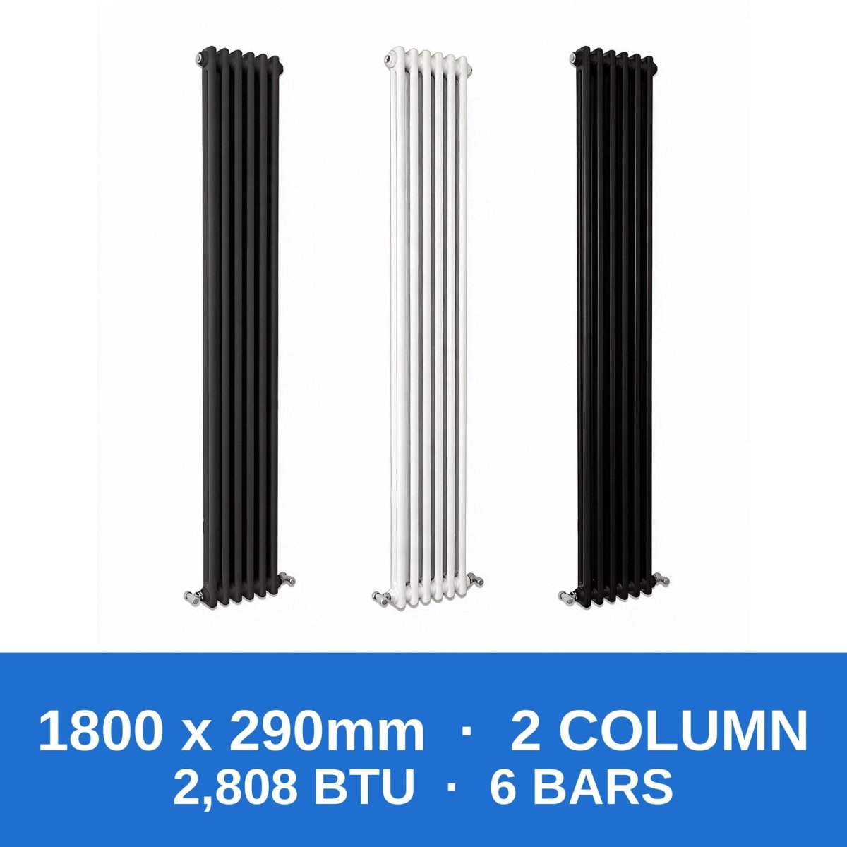 Column Radiators – Cast Iron Style 2, 3 & 4 Column Radiators in Anthracite, Black & White, Vertical & Horizontal - Rackerman
