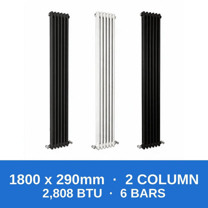 Column Radiators – Cast Iron Style 2, 3 & 4 Column Radiators in Anthracite, Black & White, Vertical & Horizontal - Rackerman