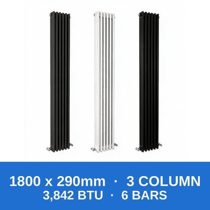 Column Radiators – Cast Iron Style 2, 3 & 4 Column Radiators in Anthracite, Black & White, Vertical & Horizontal - Rackerman