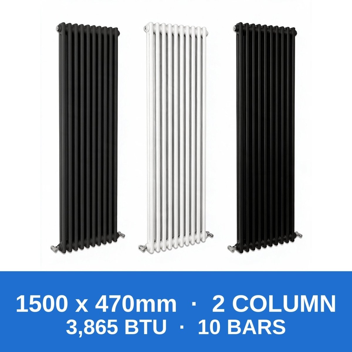 Column Radiators – Cast Iron Style 2, 3 & 4 Column Radiators in Anthracite, Black & White, Vertical & Horizontal - Rackerman