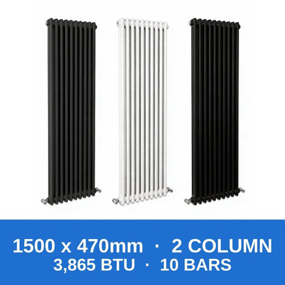 Column Radiators – Cast Iron Style 2, 3 & 4 Column Radiators in Anthracite, Black & White, Vertical & Horizontal - Rackerman