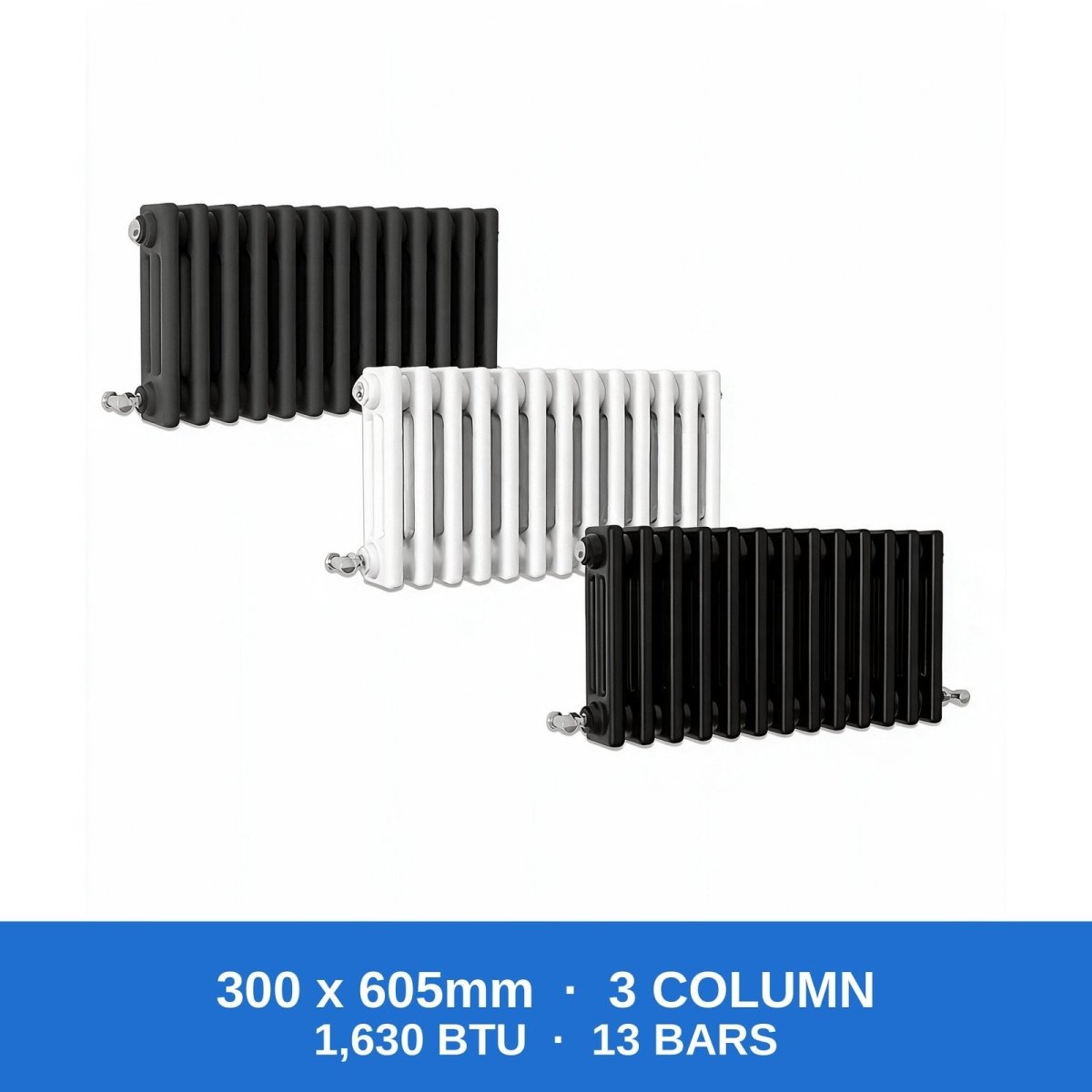 Column Radiators – Cast Iron Style 2, 3 & 4 Column Radiators in Anthracite, Black & White, Vertical & Horizontal - Rackerman