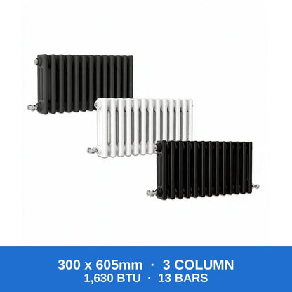 Column Radiators – Cast Iron Style 2, 3 & 4 Column Radiators in Anthracite, Black & White, Vertical & Horizontal - Rackerman