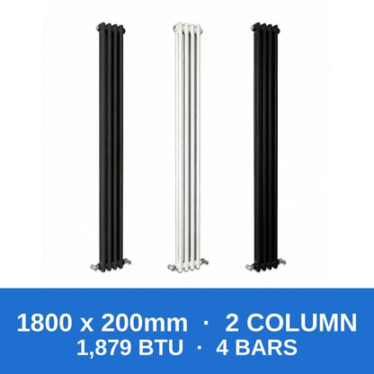 Column Radiators – Cast Iron Style 2, 3 & 4 Column Radiators in Anthracite, Black & White, Vertical & Horizontal - Rackerman