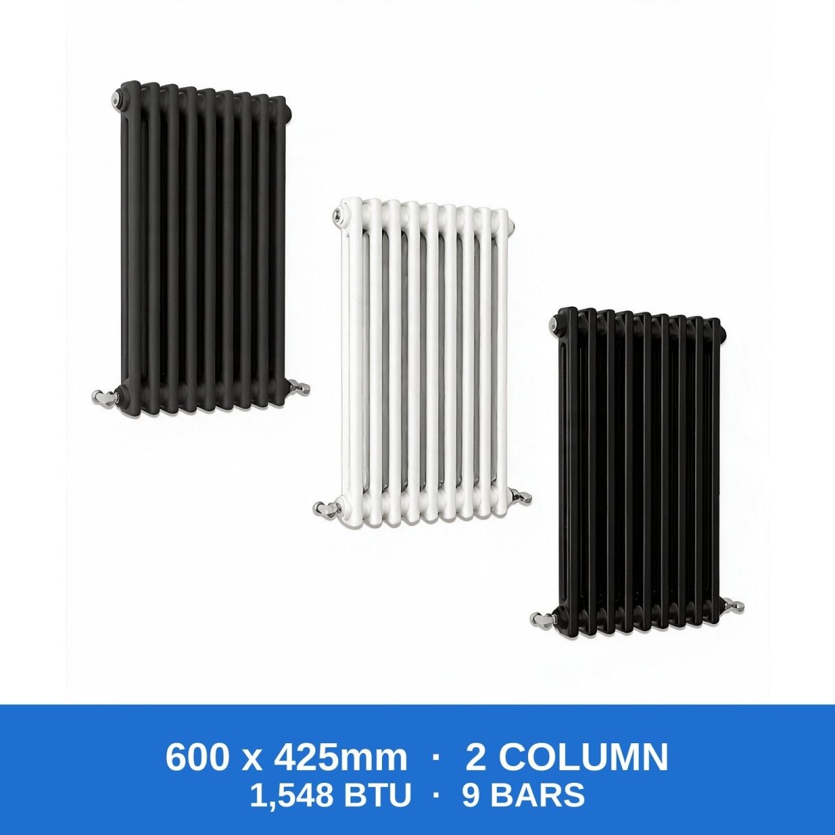 Column Radiators – Cast Iron Style 2, 3 & 4 Column Radiators in Anthracite, Black & White, Vertical & Horizontal - Rackerman