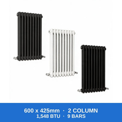 Column Radiators – Cast Iron Style 2, 3 & 4 Column Radiators in Anthracite, Black & White, Vertical & Horizontal - Rackerman