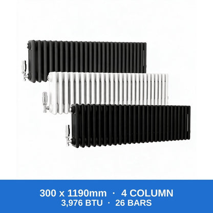Column Radiators – Cast Iron Style 2, 3 & 4 Column Radiators in Anthracite, Black & White, Vertical & Horizontal - Rackerman