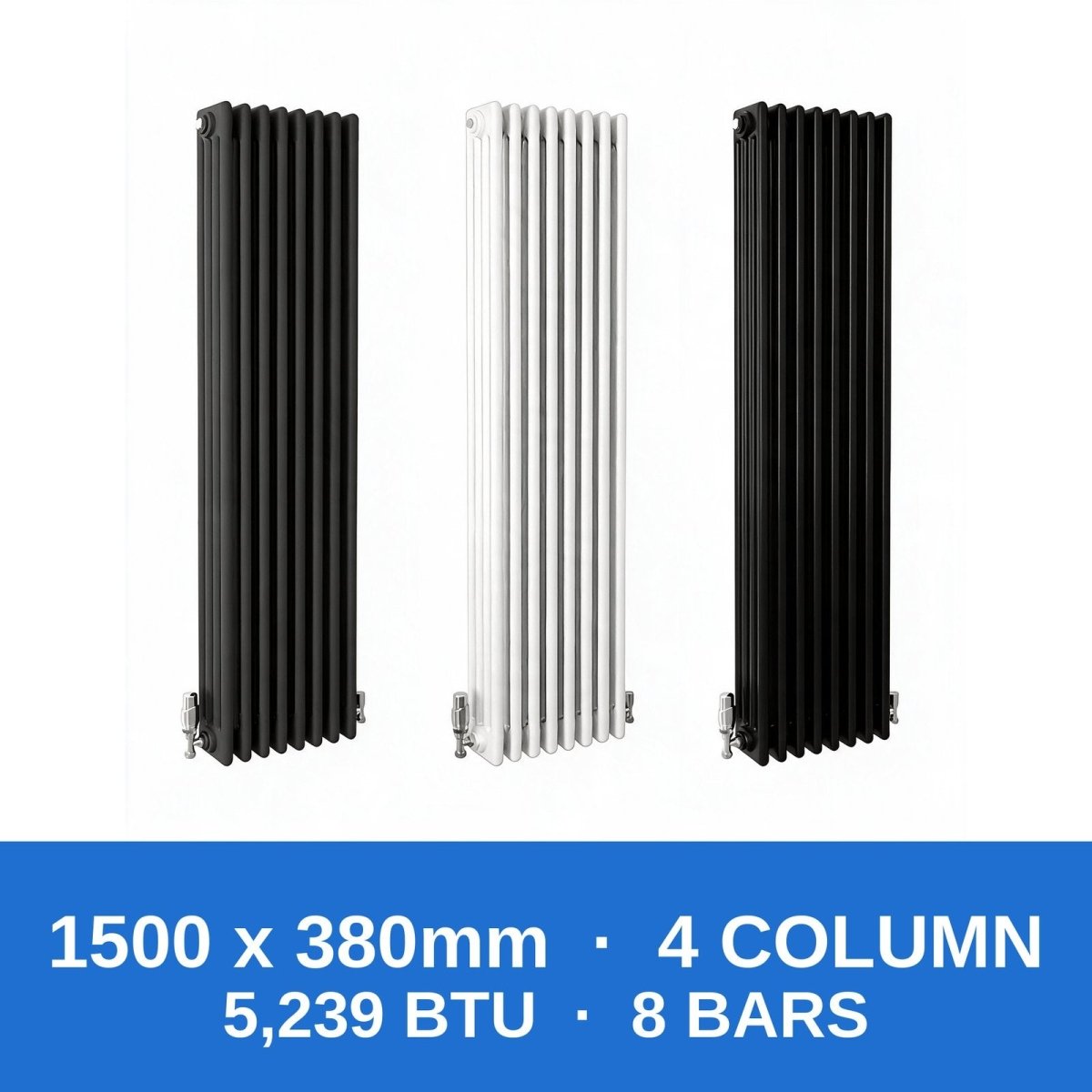 Column Radiators – Cast Iron Style 2, 3 & 4 Column Radiators in Anthracite, Black & White, Vertical & Horizontal - Rackerman