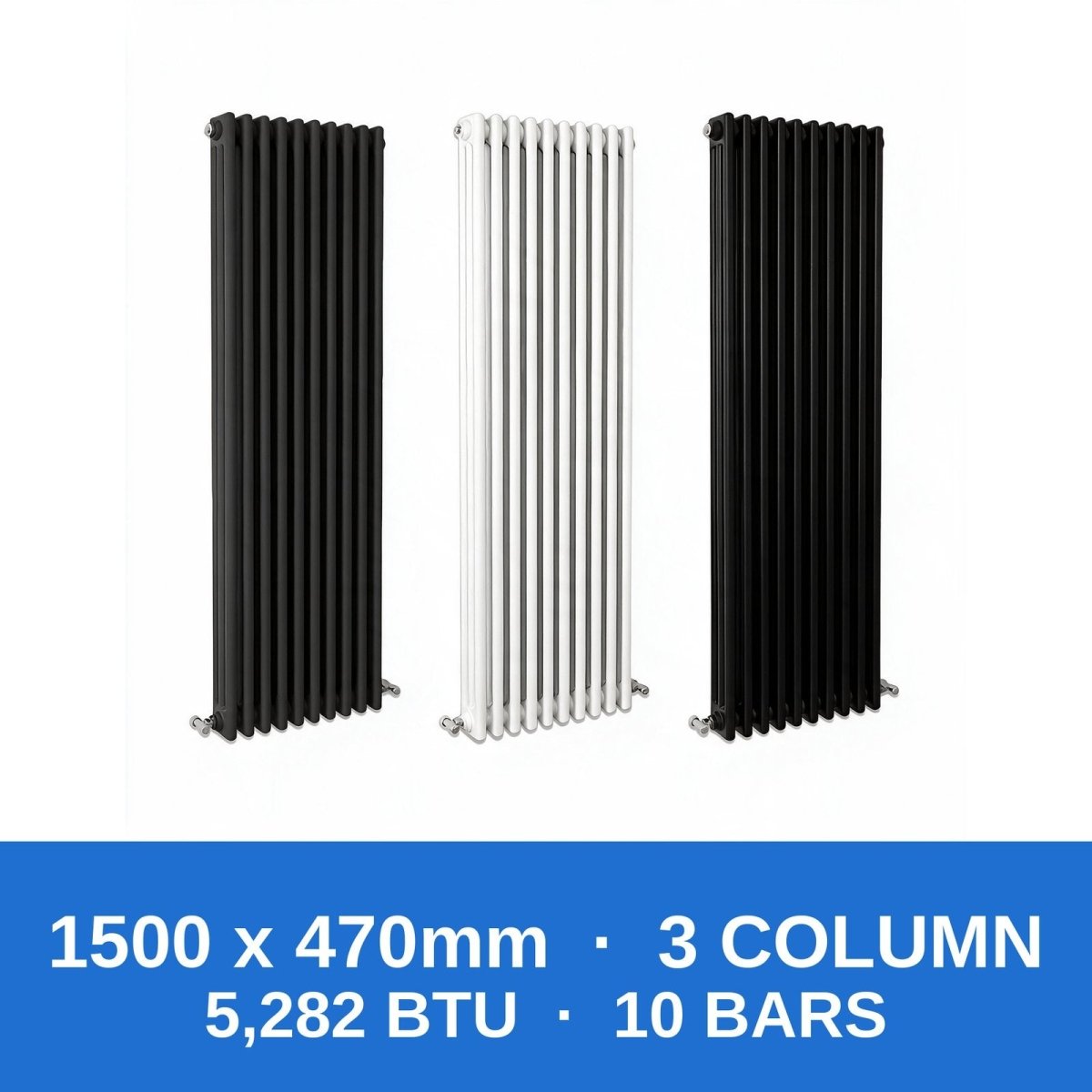 Column Radiators – Cast Iron Style 2, 3 & 4 Column Radiators in Anthracite, Black & White, Vertical & Horizontal - Rackerman