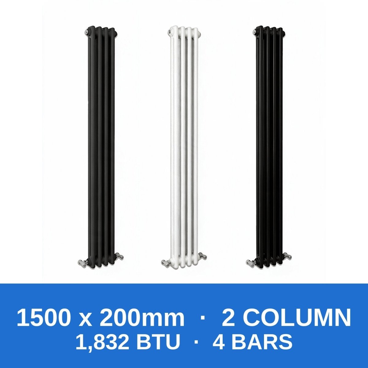 Column Radiators – Cast Iron Style 2, 3 & 4 Column Radiators in Anthracite, Black & White, Vertical & Horizontal - Rackerman