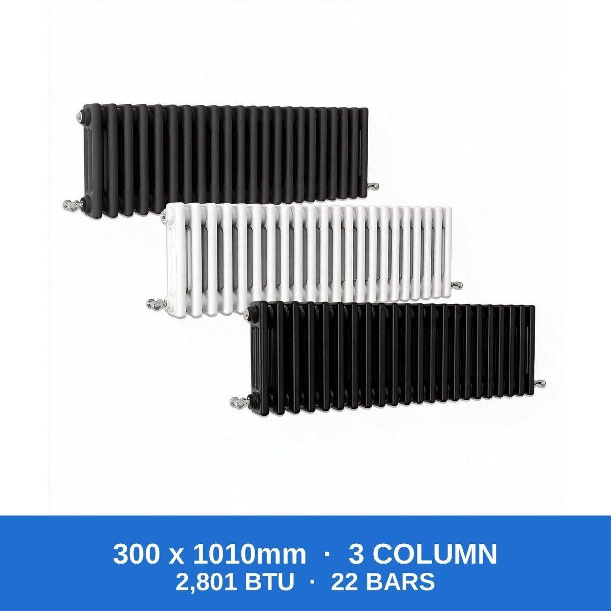 Column Radiators – Cast Iron Style 2, 3 & 4 Column Radiators in Anthracite, Black & White, Vertical & Horizontal - Rackerman