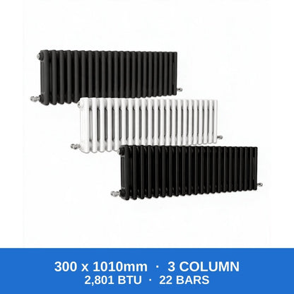 Column Radiators – Cast Iron Style 2, 3 & 4 Column Radiators in Anthracite, Black & White, Vertical & Horizontal - Rackerman