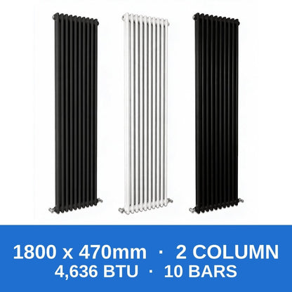 Column Radiators – Cast Iron Style 2, 3 & 4 Column Radiators in Anthracite, Black & White, Vertical & Horizontal - Rackerman