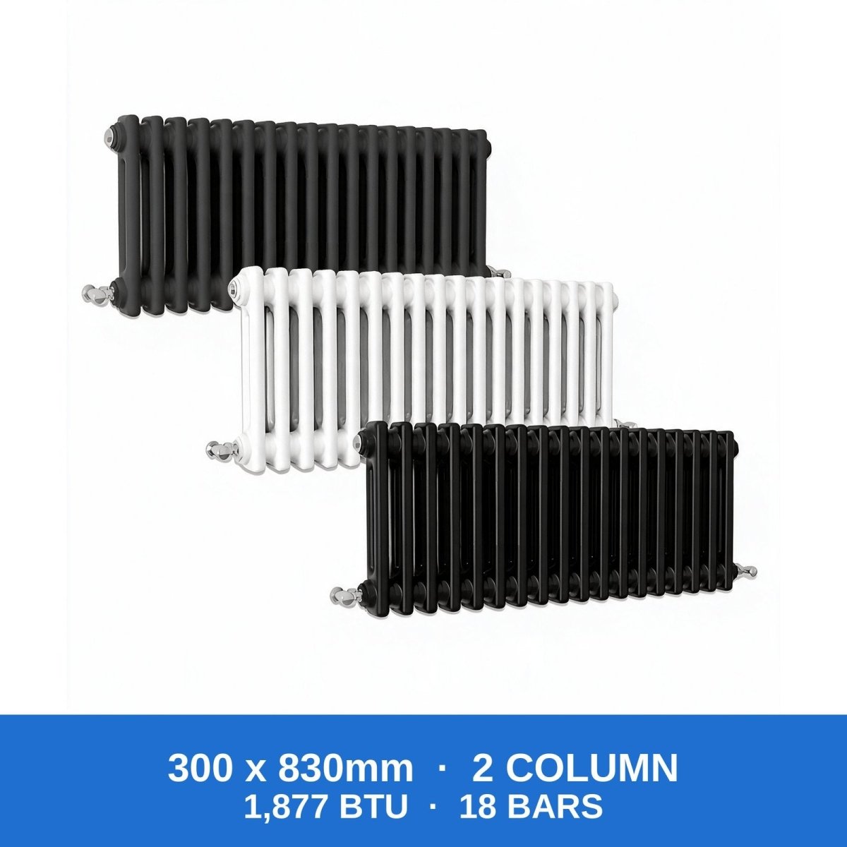 Column Radiators – Cast Iron Style 2, 3 & 4 Column Radiators in Anthracite, Black & White, Vertical & Horizontal - Rackerman