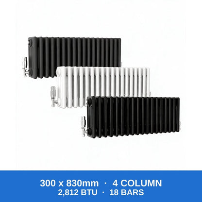 Column Radiators – Cast Iron Style 2, 3 & 4 Column Radiators in Anthracite, Black & White, Vertical & Horizontal - Rackerman