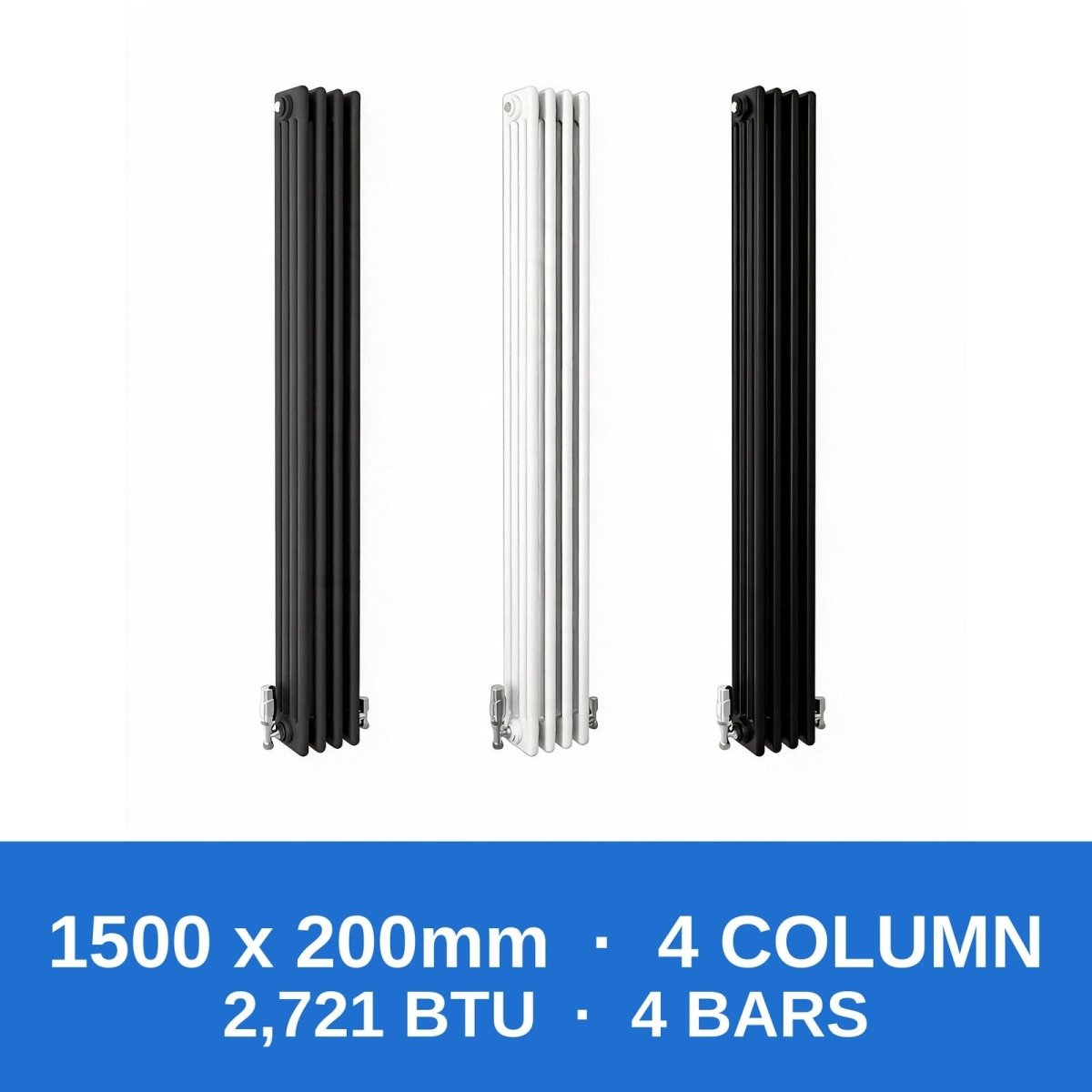 Column Radiators – Cast Iron Style 2, 3 & 4 Column Radiators in Anthracite, Black & White, Vertical & Horizontal - Rackerman