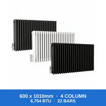 Column Radiators – Cast Iron Style 2, 3 & 4 Column Radiators in Anthracite, Black & White, Vertical & Horizontal - Rackerman