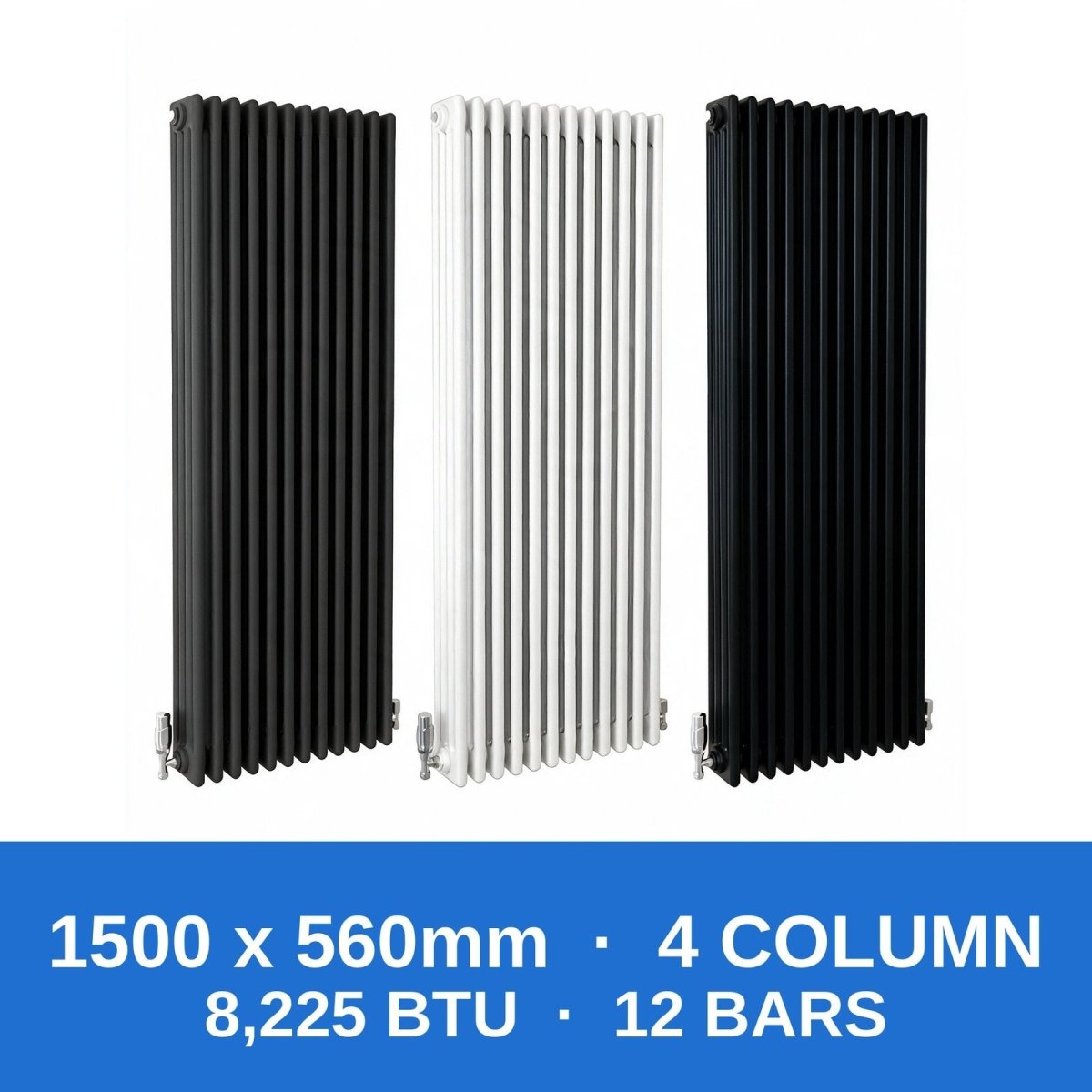 Column Radiators – Cast Iron Style 2, 3 & 4 Column Radiators in Anthracite, Black & White, Vertical & Horizontal - Rackerman