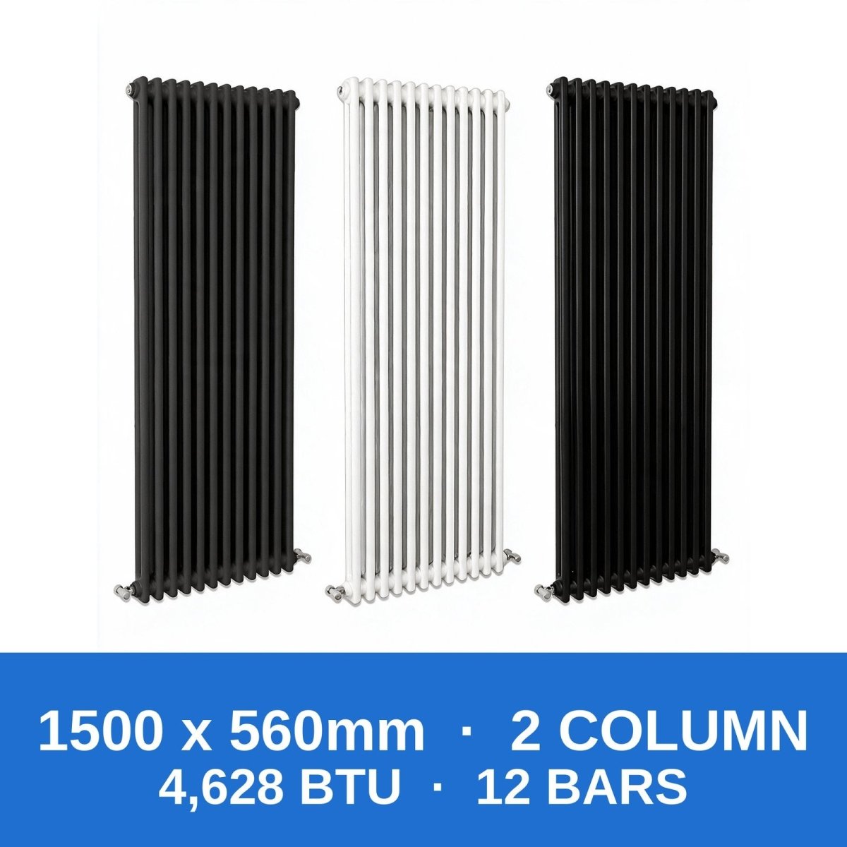 Column Radiators – Cast Iron Style 2, 3 & 4 Column Radiators in Anthracite, Black & White, Vertical & Horizontal - Rackerman