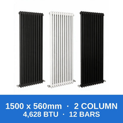Column Radiators – Cast Iron Style 2, 3 & 4 Column Radiators in Anthracite, Black & White, Vertical & Horizontal - Rackerman