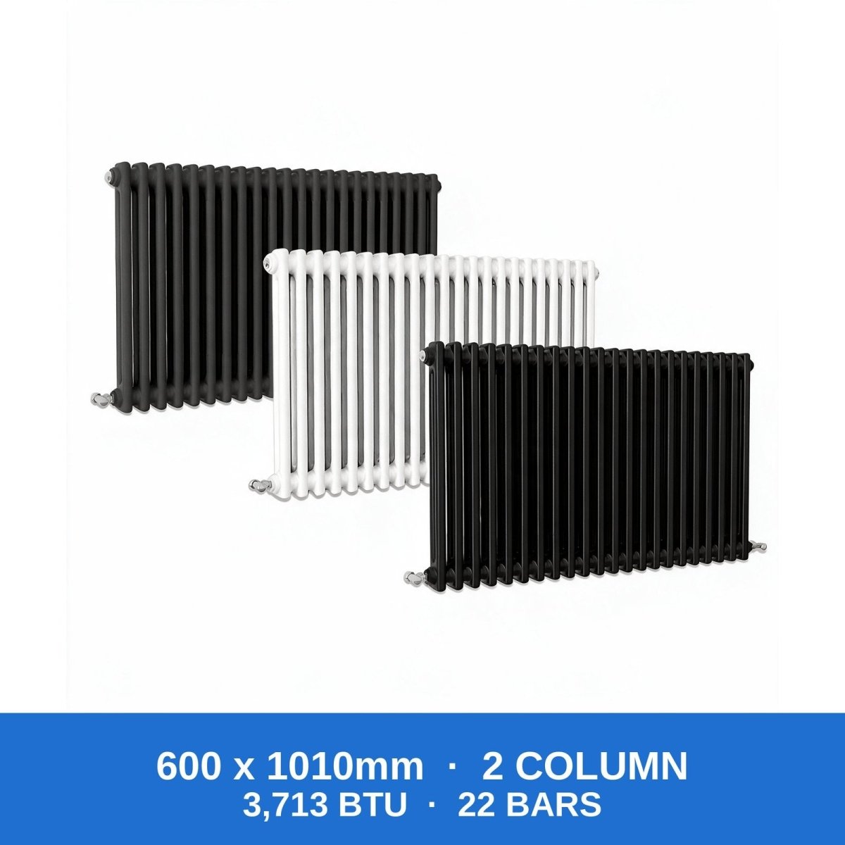 Column Radiators – Cast Iron Style 2, 3 & 4 Column Radiators in Anthracite, Black & White, Vertical & Horizontal - Rackerman