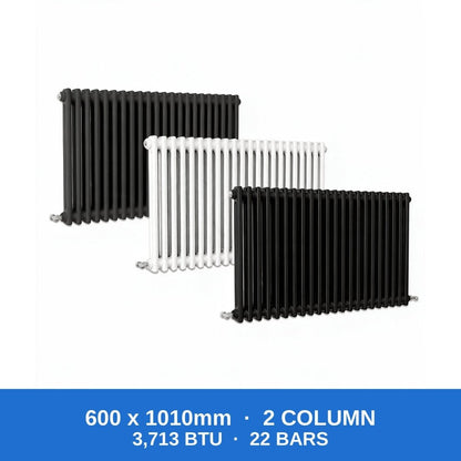 Column Radiators – Cast Iron Style 2, 3 & 4 Column Radiators in Anthracite, Black & White, Vertical & Horizontal - Rackerman