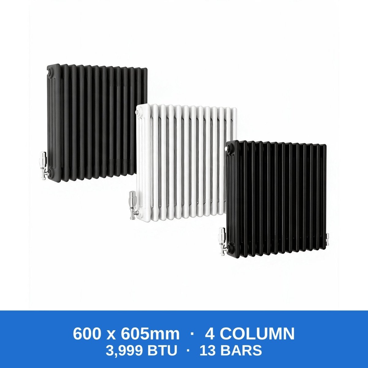 Column Radiators – Cast Iron Style 2, 3 & 4 Column Radiators in Anthracite, Black & White, Vertical & Horizontal - Rackerman